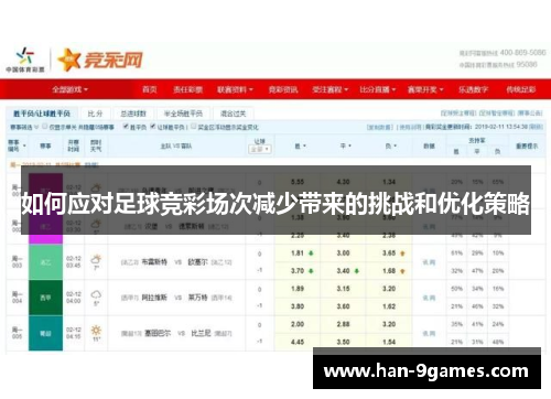 如何应对足球竞彩场次减少带来的挑战和优化策略